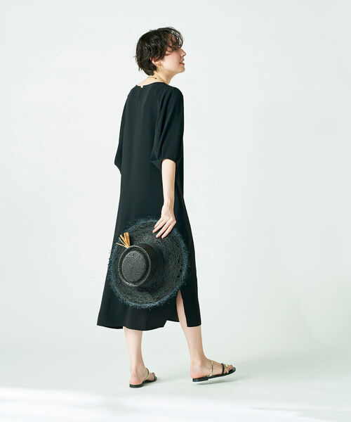 NOLLEY’S Sophi（ノーリーズソフィ）の「◇【WEB限定】タックスリーブワンピース（ワンピース・レディース・ネイビー/ブラック/カーキ/ピンク・38）」の8枚目の写真