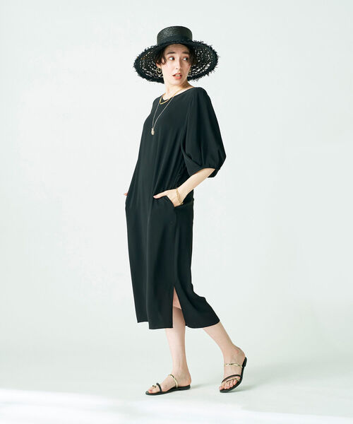 NOLLEY’S Sophi（ノーリーズソフィ）の「◇【WEB限定】タックスリーブワンピース（ワンピース・レディース・ネイビー/ブラック/カーキ/ピンク・38）」の12枚目の写真