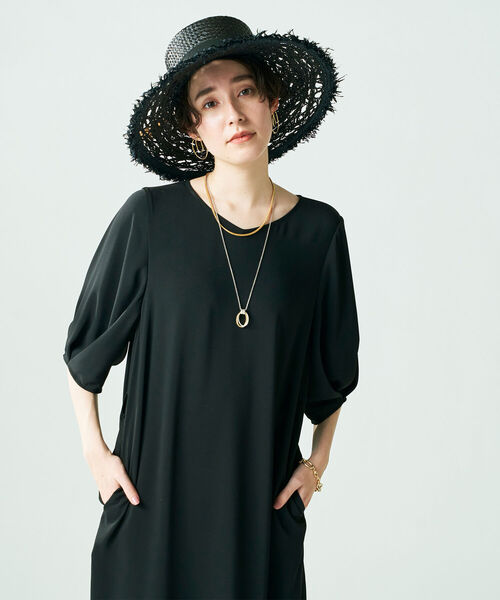 NOLLEY’S Sophi（ノーリーズソフィ）の「◇【WEB限定】タックスリーブワンピース（ワンピース・レディース・ネイビー/ブラック/カーキ/ピンク・38）」の15枚目の写真