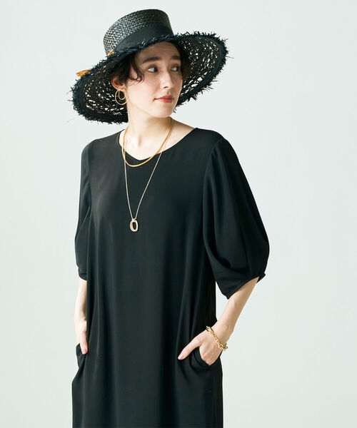 NOLLEY’S Sophi（ノーリーズソフィ）の「◇【WEB限定】タックスリーブワンピース（ワンピース・レディース・ネイビー/ブラック/カーキ/ピンク・38）」の16枚目の写真