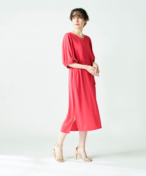 NOLLEY’S Sophi（ノーリーズソフィ）の「◇【WEB限定】タックスリーブワンピース（ワンピース・レディース・ネイビー/ブラック/カーキ/ピンク・38）」の20枚目の写真