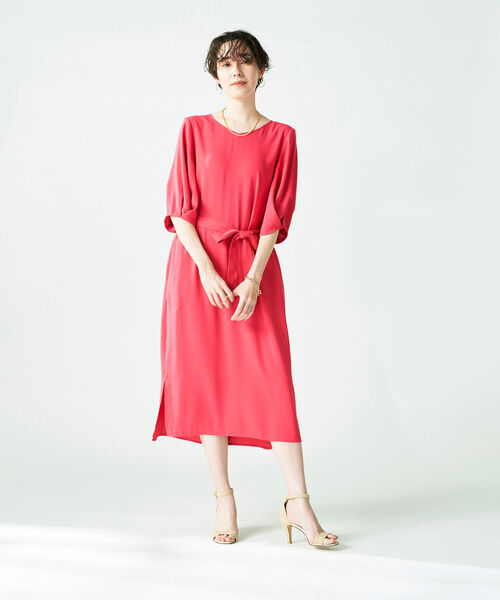 NOLLEY’S Sophi（ノーリーズソフィ）の「◇【WEB限定】タックスリーブワンピース（ワンピース・レディース・ネイビー/ブラック/カーキ/ピンク・38）」の21枚目の写真