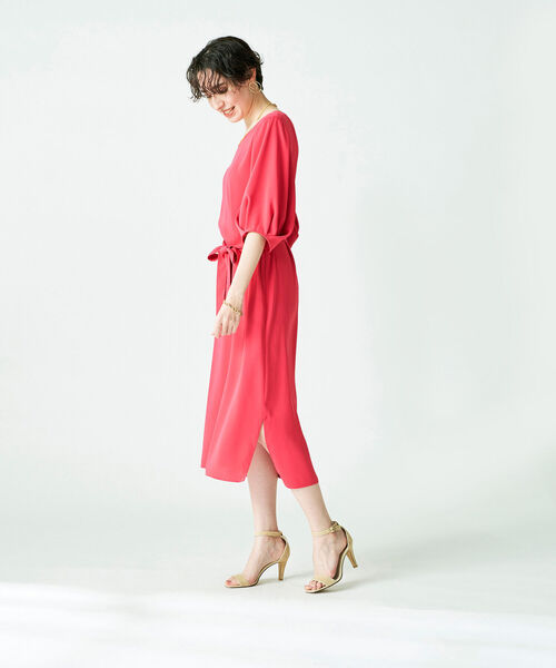 NOLLEY’S Sophi（ノーリーズソフィ）の「◇【WEB限定】タックスリーブワンピース（ワンピース・レディース・ネイビー/ブラック/カーキ/ピンク・38）」の22枚目の写真