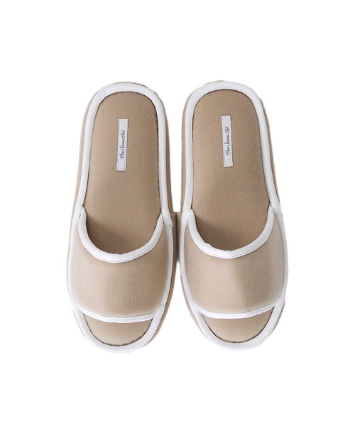 Priv. Spoons Club（プライベートスプーンズクラブ）の「＜newneu.コラボ＞ ベルクロスリッパ（レディース）（ルームシューズ/スリッパ・レディース・ブラック/ベージュ・FREE）」の14枚目の写真