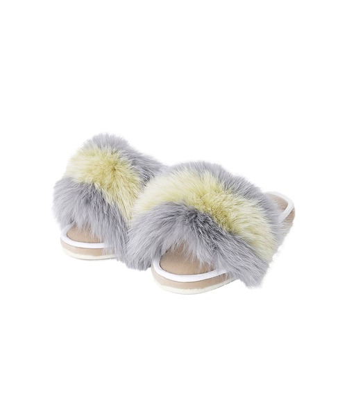 Priv. Spoons Club（プライベートスプーンズクラブ）の「＜newneu.コラボ＞ ベルクロスリッパ（レディース）（ルームシューズ/スリッパ・レディース・ブラック/ベージュ・FREE）」の12枚目の写真