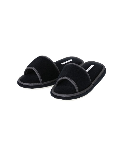 Priv. Spoons Club（プライベートスプーンズクラブ）の「＜newneu.コラボ＞ ベルクロスリッパ（レディース）（ルームシューズ/スリッパ・レディース・ブラック/ベージュ・FREE）」の3枚目の写真