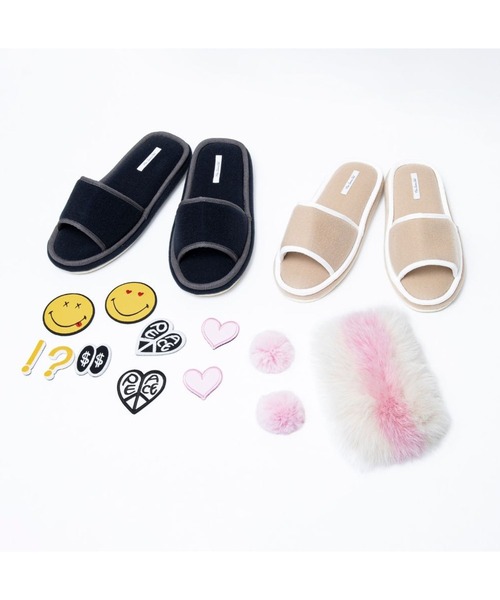 Priv. Spoons Club（プライベートスプーンズクラブ）の「＜newneu.コラボ＞ ベルクロスリッパ（レディース）（ルームシューズ/スリッパ・レディース・ブラック/ベージュ・FREE）」の15枚目の写真