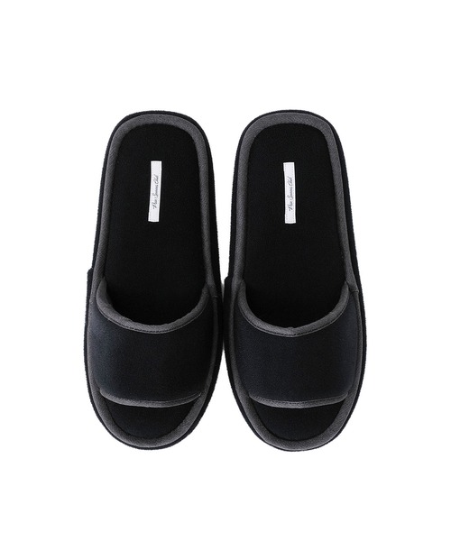 Priv. Spoons Club（プライベートスプーンズクラブ）の「＜newneu.コラボ＞ ベルクロスリッパ（レディース）（ルームシューズ/スリッパ・レディース・ブラック/ベージュ・FREE）」の8枚目の写真