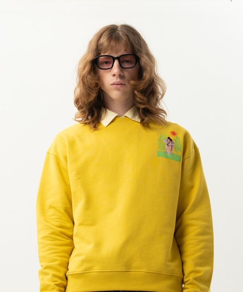 bonjour records（ボンジュールレコーズ）の「【CARNE BOLLENTE】EDEN SPARK SWEAT（スウェット・メンズ・イエロー/ホワイト系その他・SMALL/MEDIUM/LARGE）」の10枚目の写真