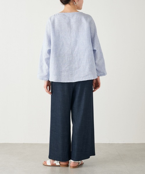 BEARDSLEY（ビアズリー）の「ウエストリブデニムパンツ（その他パンツ・レディース・インディゴブルー・1/2/0）」の3枚目の写真