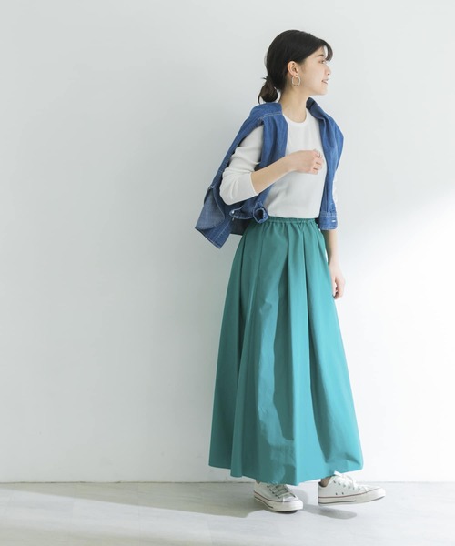 URBAN RESEARCH(アーバンリサーチ)の「オーガニックワッフルロングTシャツ(Tシャツ/カットソー・レディース・オレンジ/ブルー系その他/オフホワイト・FREE)」の22枚目の写真