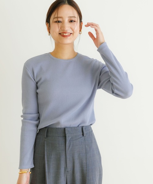 URBAN RESEARCH(アーバンリサーチ)の「オーガニックワッフルロングTシャツ(Tシャツ/カットソー・レディース・オレンジ/ブルー系その他/オフホワイト・FREE)」の20枚目の写真