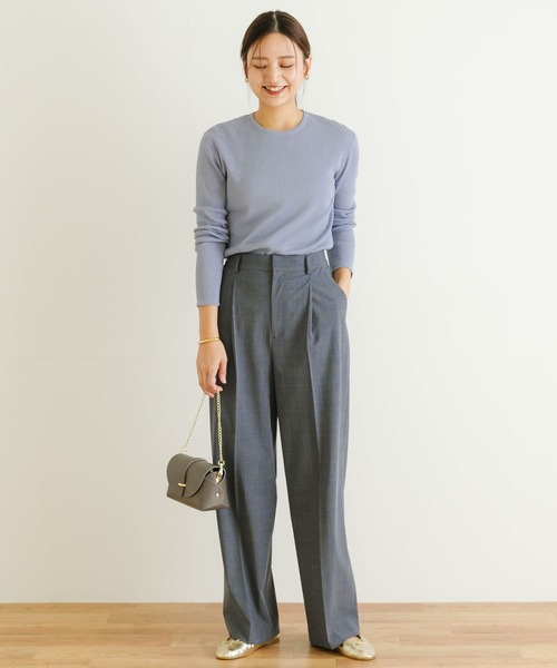 URBAN RESEARCH(アーバンリサーチ)の「オーガニックワッフルロングTシャツ(Tシャツ/カットソー・レディース・オレンジ/ブルー系その他/オフホワイト・FREE)」の9枚目の写真