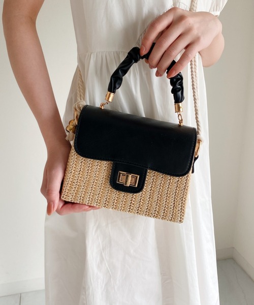 Loueme（ルエム）の「ラタンカゴバッグ（ハンドバッグ・レディース・ホワイト/ブラック/ブラウン・FREE）」の4枚目の写真