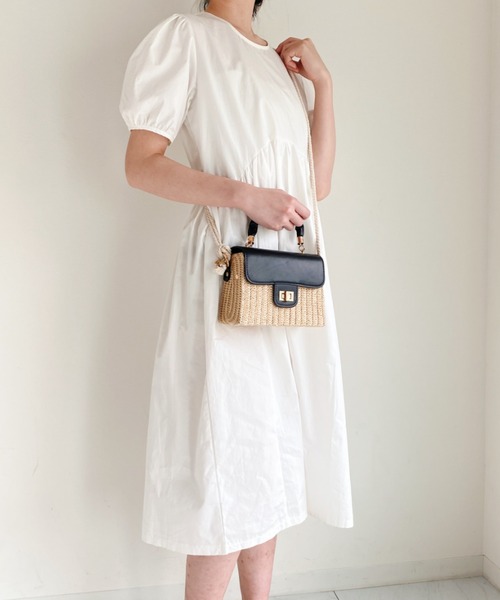 Loueme（ルエム）の「ラタンカゴバッグ（ハンドバッグ・レディース・ホワイト/ブラック/ブラウン・FREE）」の9枚目の写真