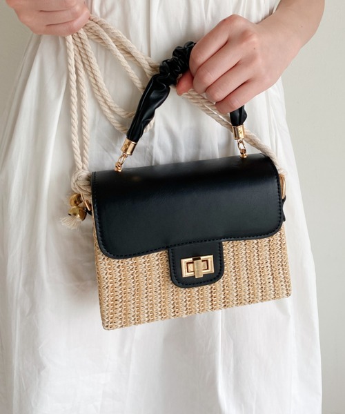 Loueme（ルエム）の「ラタンカゴバッグ（ハンドバッグ・レディース・ホワイト/ブラック/ブラウン・FREE）」の6枚目の写真