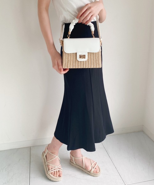 Loueme（ルエム）の「ラタンカゴバッグ（ハンドバッグ・レディース・ホワイト/ブラック/ブラウン・FREE）」の7枚目の写真