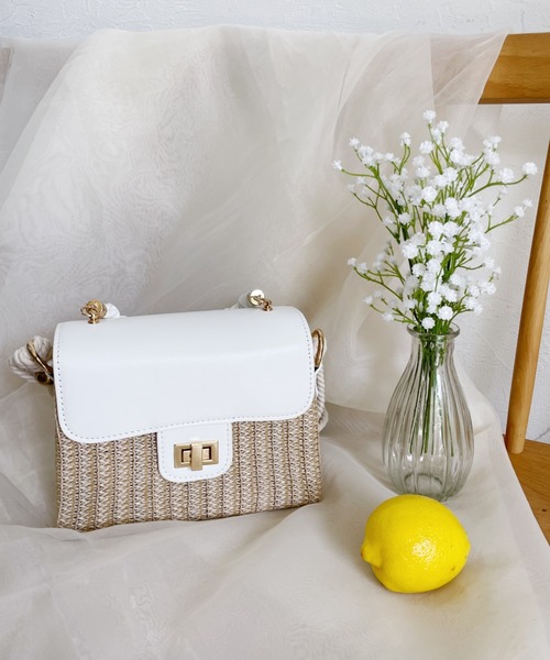 Loueme（ルエム）の「ラタンカゴバッグ（ハンドバッグ・レディース・ホワイト/ブラック/ブラウン・FREE）」の17枚目の写真