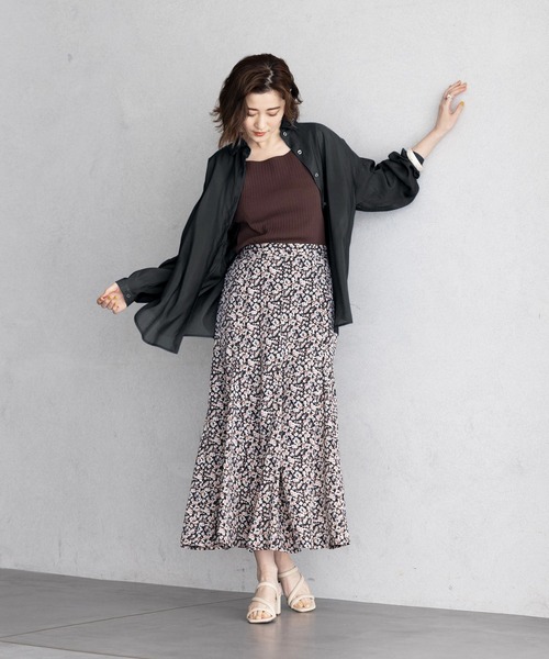 GeeRA（ジーラ）の「バックフリルボリューム袖シアーシャツ（シャツ/ブラウス・レディース・ブラック/ブルー・MEDIUM/LARGE/X-LARGE）」の9枚目の写真