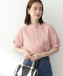 N.（N. Natural Beauty Basic） | ◆プリーツフリルネック半袖ブラウス(シャツ/ブラウス)