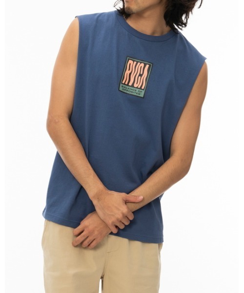 RVCA(ルーカ)の「RVCA メンズ REACTOR SLEEVELESS タンクトップ【2022年夏モデル】/ルーカマッスルタンク(タンクトップ・メンズ・ブラック/ロイヤルブルー・SMALL/MEDIUM/LARGE)」の2枚目の写真