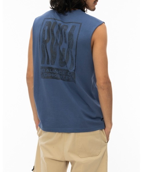 RVCA(ルーカ)の「RVCA メンズ REACTOR SLEEVELESS タンクトップ【2022年夏モデル】/ルーカマッスルタンク(タンクトップ・メンズ・ブラック/ロイヤルブルー・SMALL/MEDIUM/LARGE)」の9枚目の写真