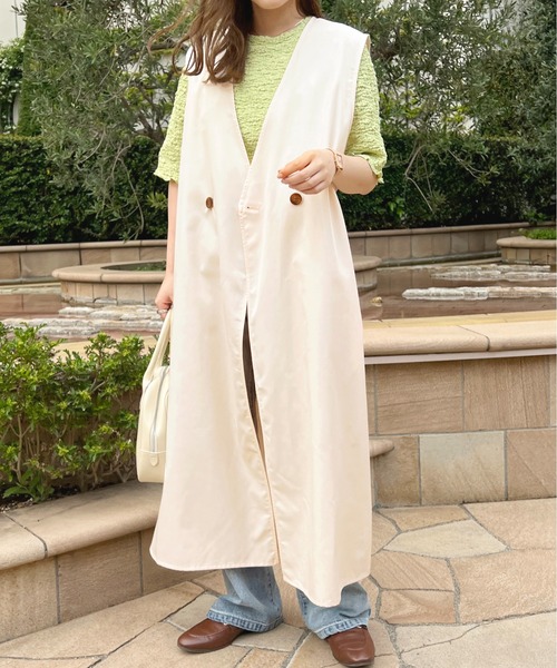 apres jour(アプレジュール)の「ジャンスカ風ロングジレ【ZOZOTOWN限定アイテム】(ベスト・レディース・ブラック/アイボリー/ベージュ・X-LARGE/フリー)」の16枚目の写真