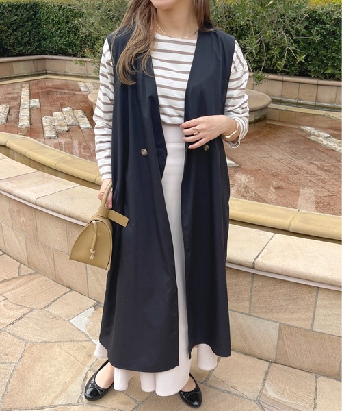 apres jour(アプレジュール)の「ジャンスカ風ロングジレ【ZOZOTOWN限定アイテム】(ベスト・レディース・ブラック/アイボリー/ベージュ・X-LARGE/フリー)」の12枚目の写真