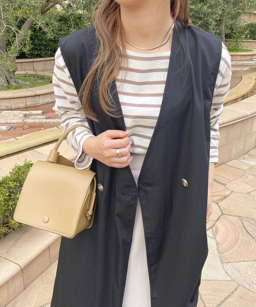 apres jour(アプレジュール)の「ジャンスカ風ロングジレ【ZOZOTOWN限定アイテム】(ベスト・レディース・ブラック/アイボリー/ベージュ・X-LARGE/フリー)」の8枚目の写真