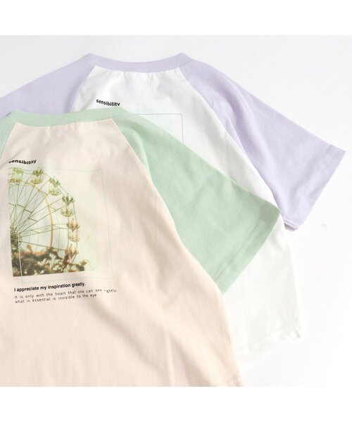 BREEZE（ブリーズ）の「ラグランビッグＴシャツ（Tシャツ/カットソー・キッズ・ミント/ラベンダー・140/90/110/100/150/120/130）」の4枚目の写真