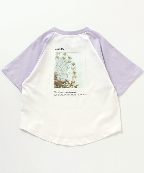 BREEZE（ブリーズ）の「ラグランビッグＴシャツ（Tシャツ/カットソー・キッズ・ミント/ラベンダー・140/90/110/100/150/120/130）」の6枚目の写真