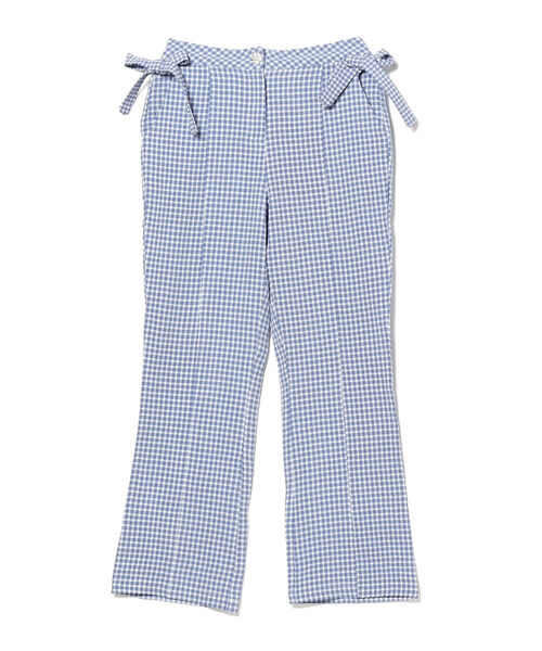 Ray BEAMS（レイビームス）の「sister jane / Pebble Gingham Bow Trousers（その他パンツ・レディース・ブルー・SMALL）」の2枚目の写真