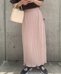 メロウプリーツバックスリットナロースカート