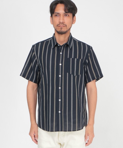 ikka(イッカ)の「パナマレギュラーカラーシャツ(シャツ/ブラウス・メンズ・ホワイト/ネイビー/オフホワイト/ブルー・S/M/L/XL)」の6枚目の写真