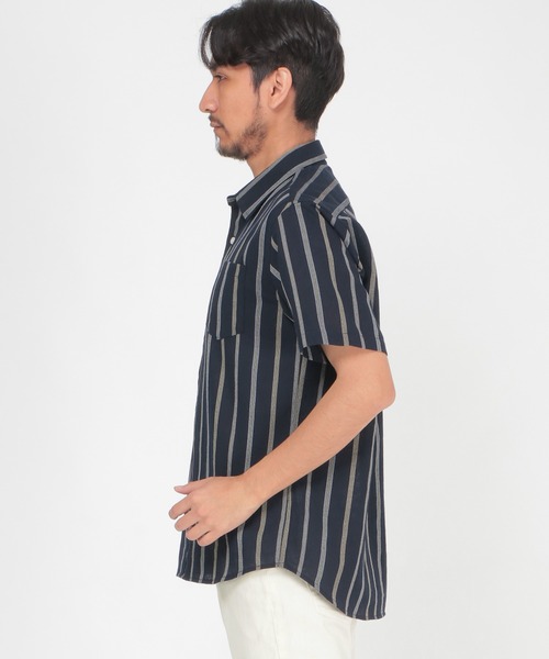 ikka(イッカ)の「パナマレギュラーカラーシャツ(シャツ/ブラウス・メンズ・ホワイト/ネイビー/オフホワイト/ブルー・S/M/L/XL)」の18枚目の写真