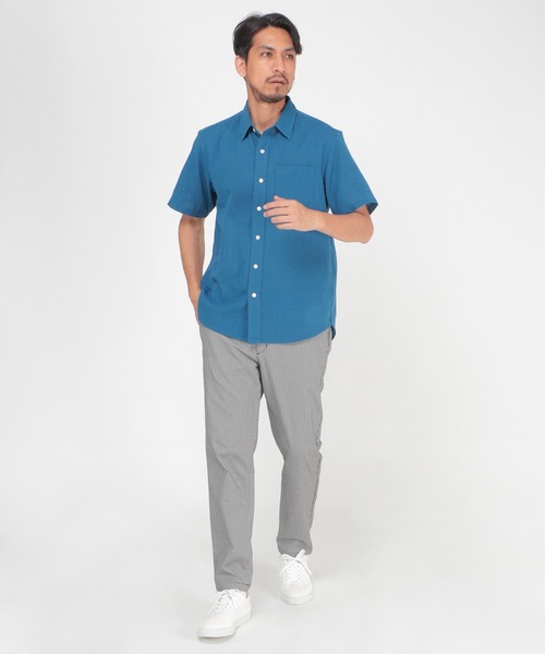 ikka(イッカ)の「パナマレギュラーカラーシャツ(シャツ/ブラウス・メンズ・ホワイト/ネイビー/オフホワイト/ブルー・S/M/L/XL)」の15枚目の写真
