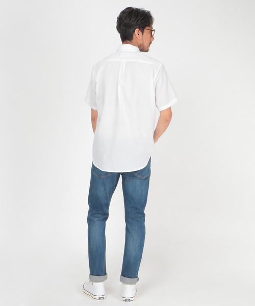 ikka(イッカ)の「パナマレギュラーカラーシャツ(シャツ/ブラウス・メンズ・ホワイト/ネイビー/オフホワイト/ブルー・S/M/L/XL)」の5枚目の写真