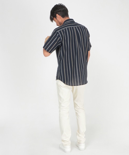 ikka(イッカ)の「パナマレギュラーカラーシャツ(シャツ/ブラウス・メンズ・ホワイト/ネイビー/オフホワイト/ブルー・S/M/L/XL)」の12枚目の写真