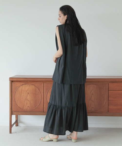 LAKOLE（ラコレ）の「コットンスラブペプラムブラウス / 295148（シャツ/ブラウス・レディース・ブラック/オフホワイト/桜・SMALL/MEDIUM）」の18枚目の写真