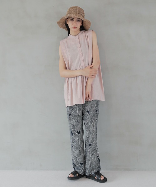 LAKOLE（ラコレ）の「コットンスラブペプラムブラウス / 295148（シャツ/ブラウス・レディース・ブラック/オフホワイト/桜・SMALL/MEDIUM）」の8枚目の写真