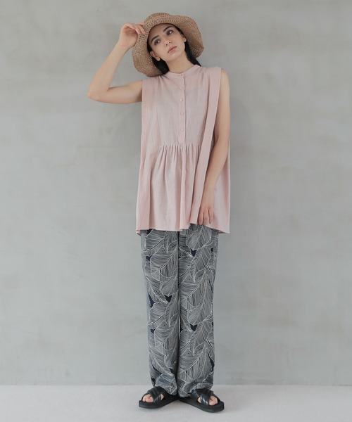 LAKOLE（ラコレ）の「コットンスラブペプラムブラウス / 295148（シャツ/ブラウス・レディース・ブラック/オフホワイト/桜・SMALL/MEDIUM）」の14枚目の写真