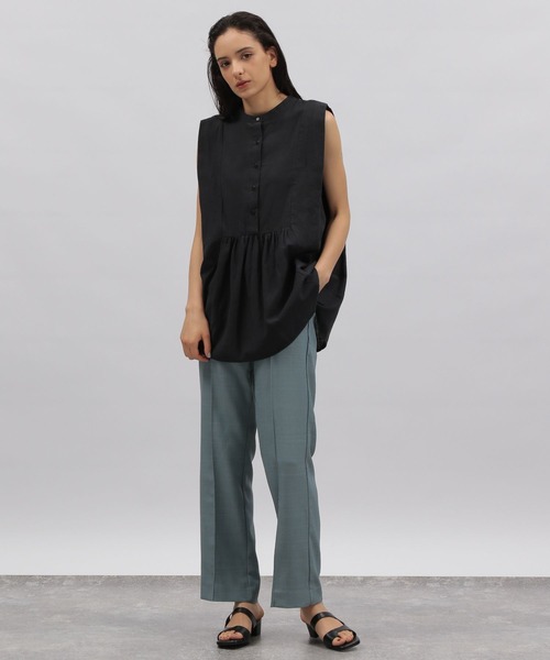 LAKOLE（ラコレ）の「コットンスラブペプラムブラウス / 295148（シャツ/ブラウス・レディース・ブラック/オフホワイト/桜・SMALL/MEDIUM）」の9枚目の写真