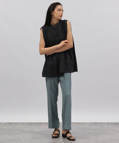 LAKOLE（ラコレ）の「コットンスラブペプラムブラウス / 295148（シャツ/ブラウス・レディース・ブラック/オフホワイト/桜・SMALL/MEDIUM）」の15枚目の写真