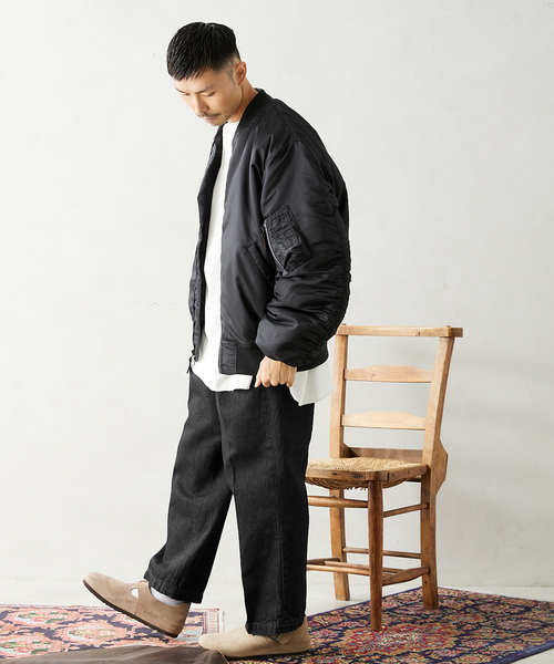 JOURNAL STANDARD relume（ジャーナルスタンダード　レリューム）の「Relume Jeans デニムテーパードスラックス（デニムパンツ・メンズ・その他/ネイビー/ブルー/ブラック・MEDIUM/LARGE）」の6枚目の写真