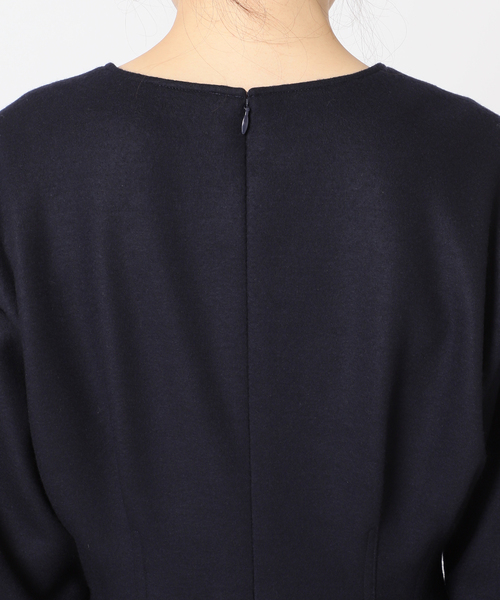 セール】ウール圧縮スムース ウエストシェイプワンピ―ス◇（ワンピース