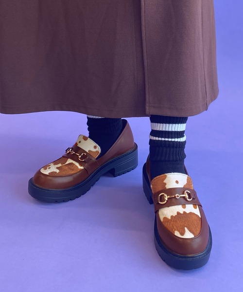 w closet（ダブルクローゼット）の「アソートローファー（ローファー・レディース・ホワイト×ブラック/ブラウン/ブラック・M/L）」の3枚目の写真