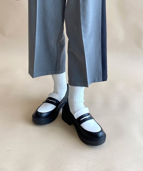 w closet（ダブルクローゼット）の「アソートローファー（ローファー・レディース・ホワイト×ブラック/ブラウン/ブラック・M/L）」の10枚目の写真