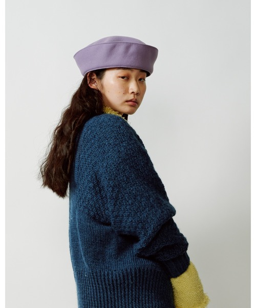 La Maison de Lyllis（メゾンドリリス）の「MARINE BERET ﾏﾘﾝﾍﾞﾚｰ/ La Maison de Lyllis メゾンドリリス 2223007（ハンチング/ベレー帽・レディース・ブラウン/オリーブ/シルバー/パープル系その他・57cm）」の3枚目の写真