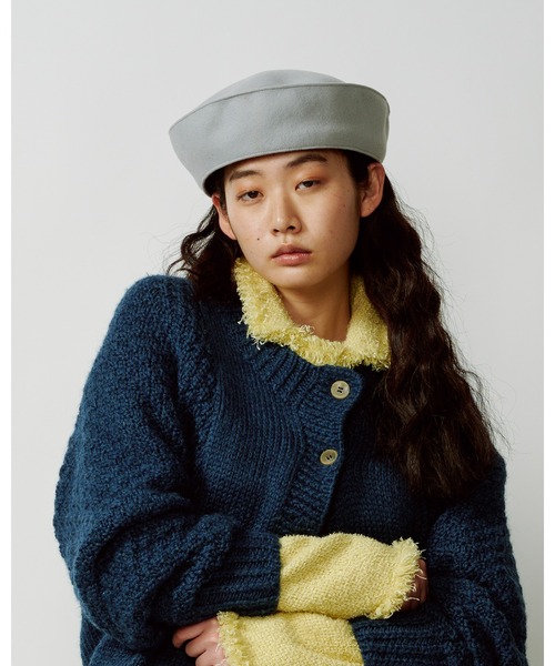 La Maison de Lyllis（メゾンドリリス）の「MARINE BERET ﾏﾘﾝﾍﾞﾚｰ/ La Maison de Lyllis メゾンドリリス 2223007（ハンチング/ベレー帽・レディース・ブラウン/オリーブ/シルバー/パープル系その他・57cm）」の4枚目の写真