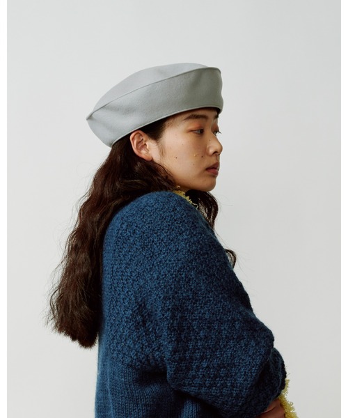 La Maison de Lyllis（メゾンドリリス）の「MARINE BERET ﾏﾘﾝﾍﾞﾚｰ/ La Maison de Lyllis メゾンドリリス 2223007（ハンチング/ベレー帽・レディース・ブラウン/オリーブ/シルバー/パープル系その他・57cm）」の17枚目の写真